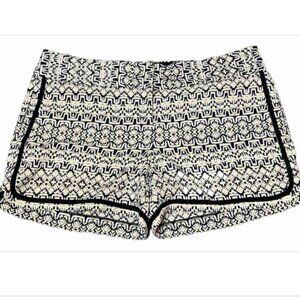 The Limited Women's Shorts Size 16 black gold off white Aztec print NWT